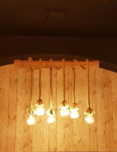 Bamboo Rope Light with 6 Bulbs