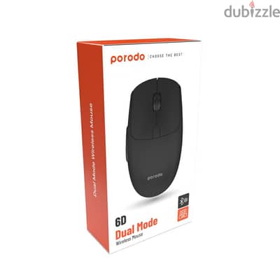 Porodo 2 in 1 Wireless Bluetooth Mouse 2.4GHz V5.0-Black