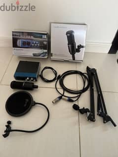 Audio technica AT2020 + Sound interface prosonus + mic arm full microp