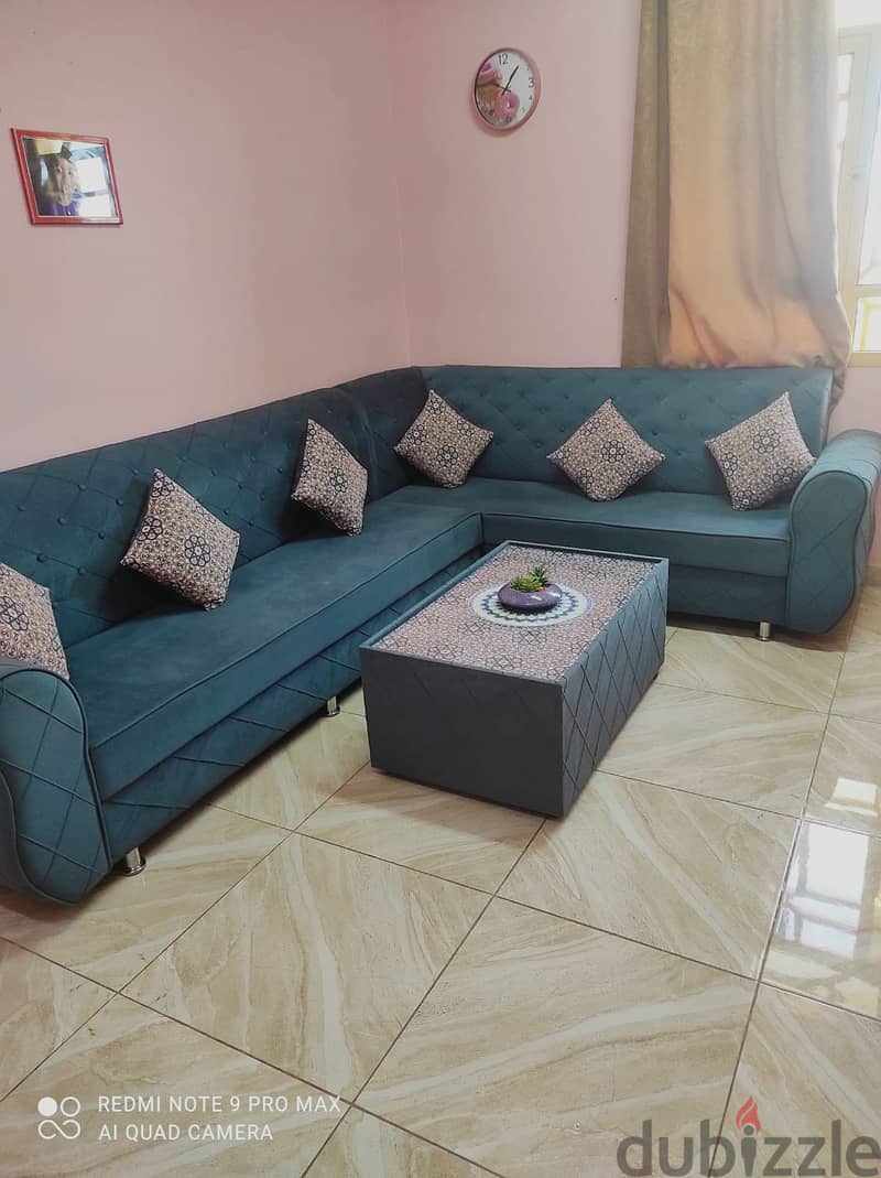 Corner Sofa Seven Seater with Center table and coushions 0