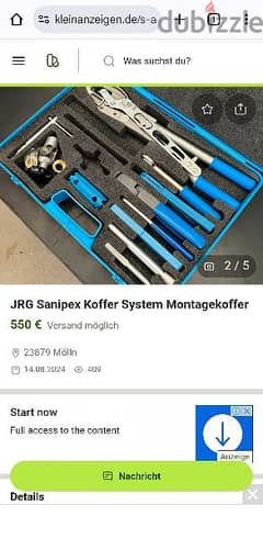 JRG Sanipex Koffer System MontageKoffer
Tool box set (  Germany)