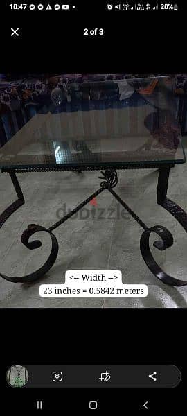 Pan Emirates BRASS IRON GLASS TABLE 2