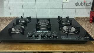 geepas 5 burner set , 3 years old