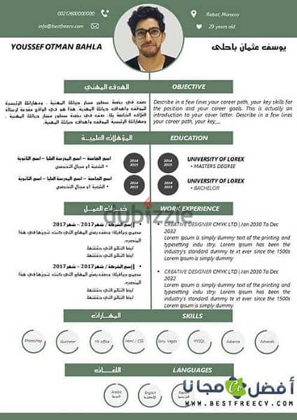 CV, Offer letter, Proposal, Resume سيرة ذاتية 1