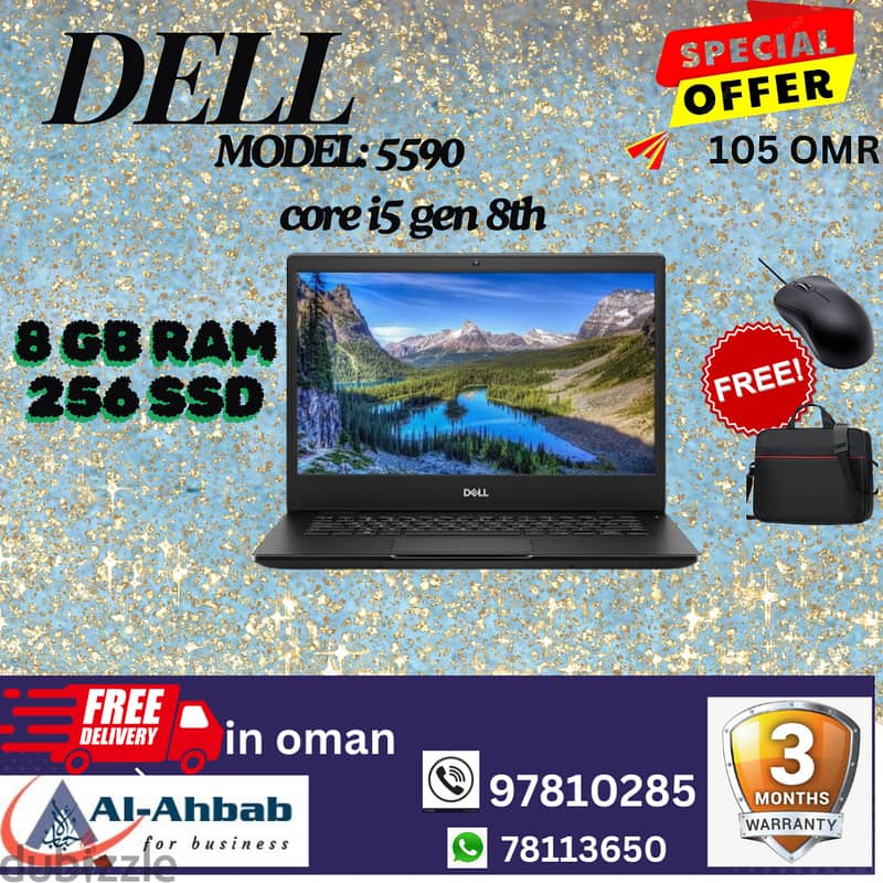 DELL LAPTOPS with 3MONTHS WARRANTY; with FREE- MOUSE & BAG 3