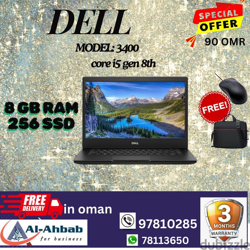 DELL LAPTOPS with 3MONTHS WARRANTY; with FREE- MOUSE & BAG 7