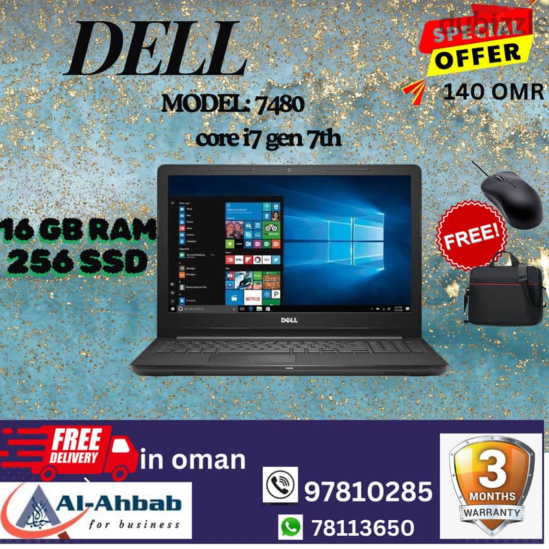 DELL LAPTOPS with 3MONTHS WARRANTY; with FREE- MOUSE & BAG 9