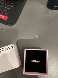 pandora golden plated ring 0