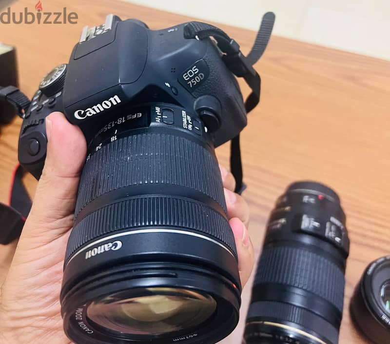 For Sale: Canon EOS 750D Camera Gear with Lenses & Flasher 3