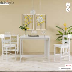 Toledo 1+2 Bar Set - White dinning table urgent sell