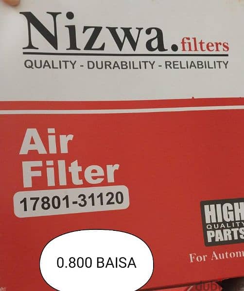 Air filter Toyota models 2