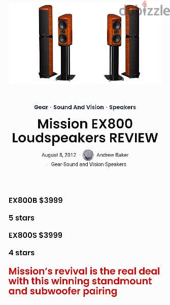 Mission EX 800B High end speaker 5