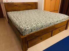 king size bed for sale with drawer