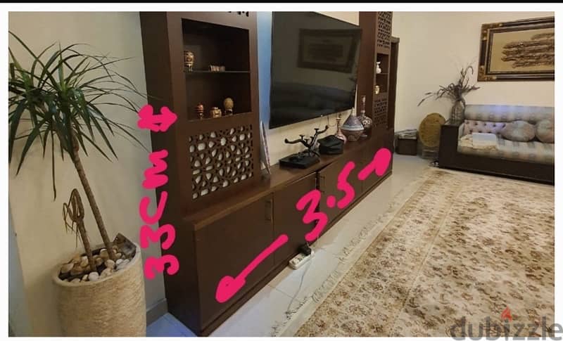 Wooden Tv Stand / حامل تلفاز خشبي 4