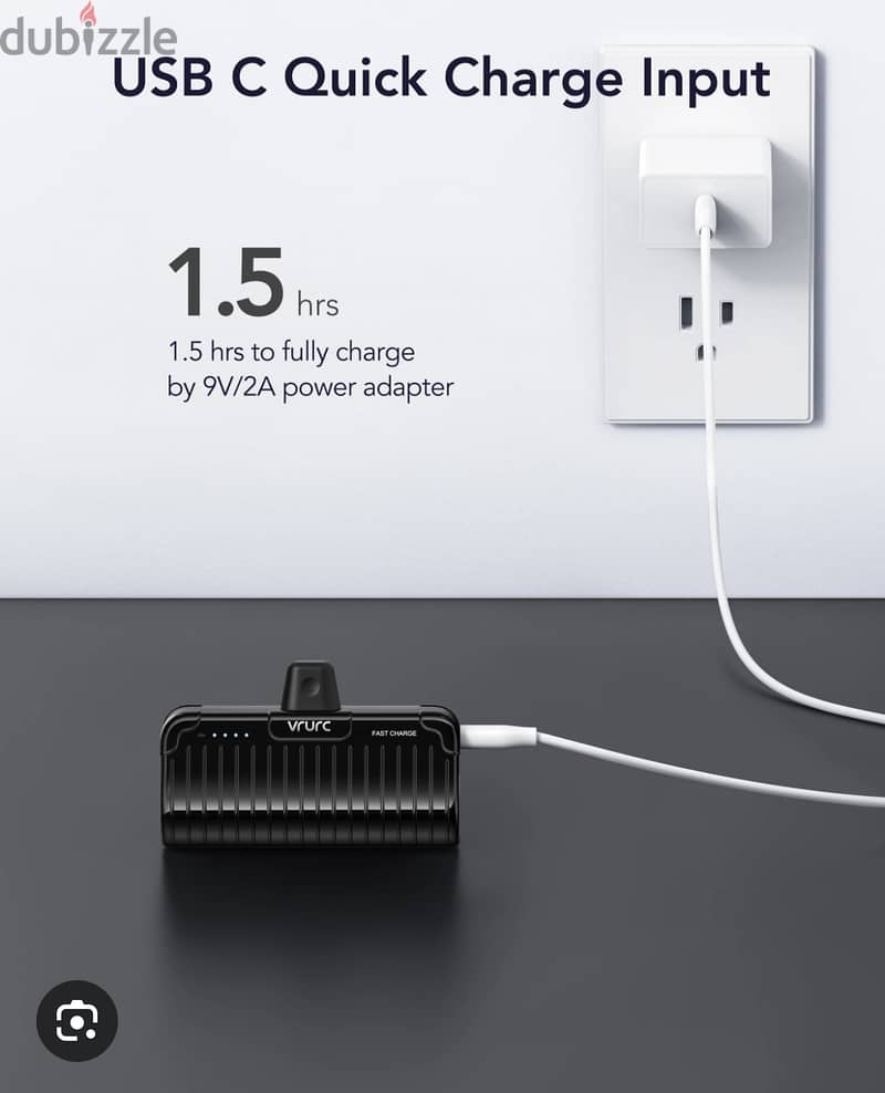 Vrurc 5000mAh+Built-in Plug+20W PD+Mini Size 1