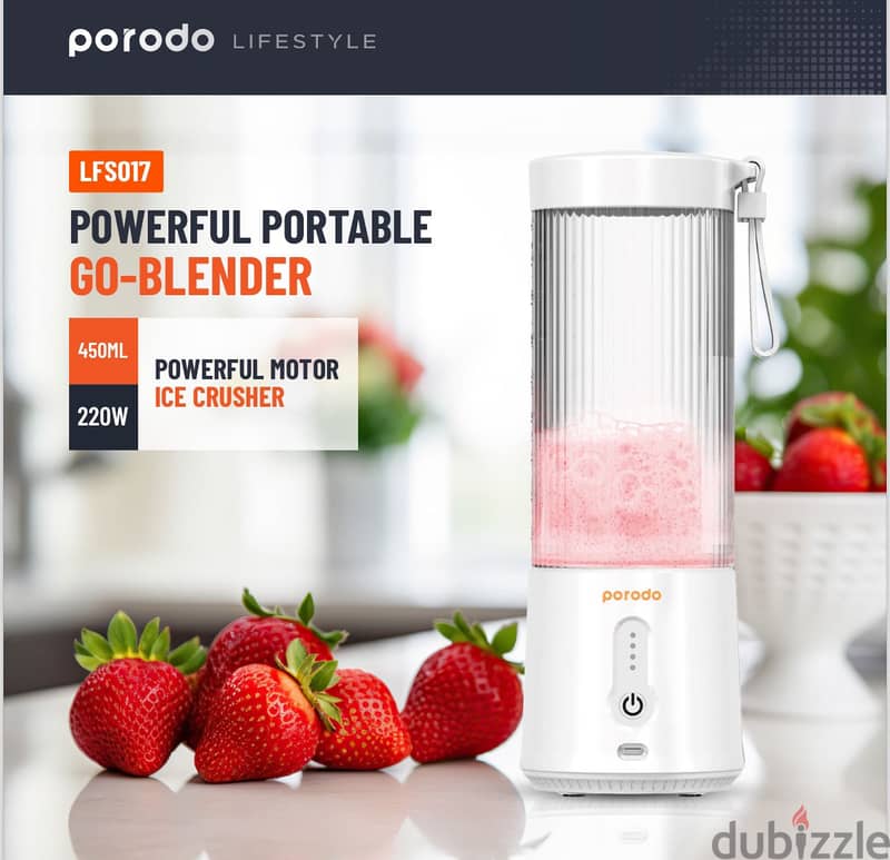 Porodo Lifestyle Powerful Portable GO-BLENDER LEST017 1