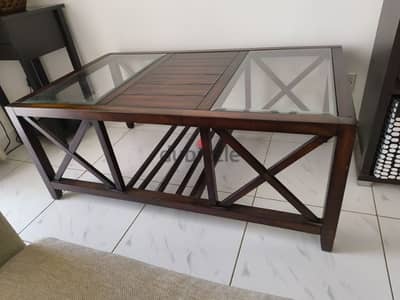 Center table - Wood and Glass