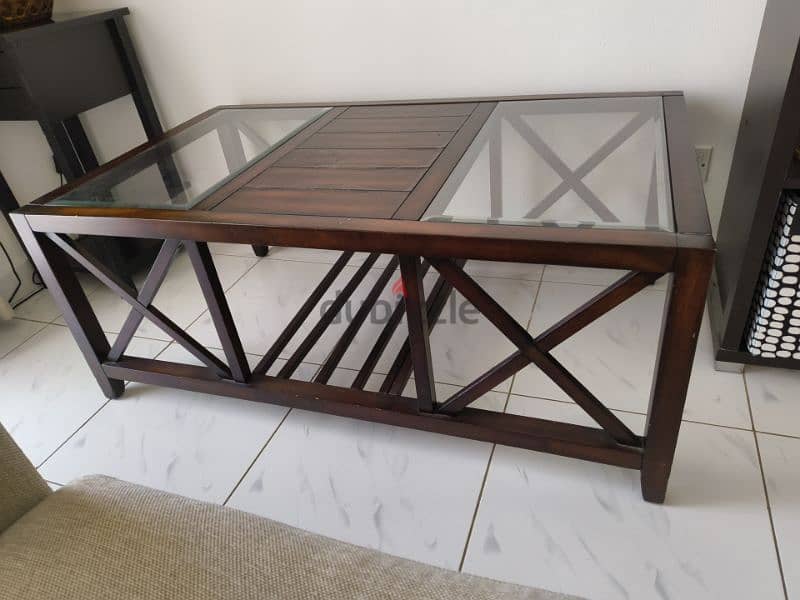 Center table - Wood and Glass 0