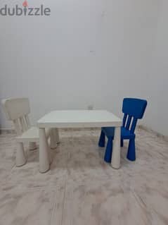 Reading table and two chairs