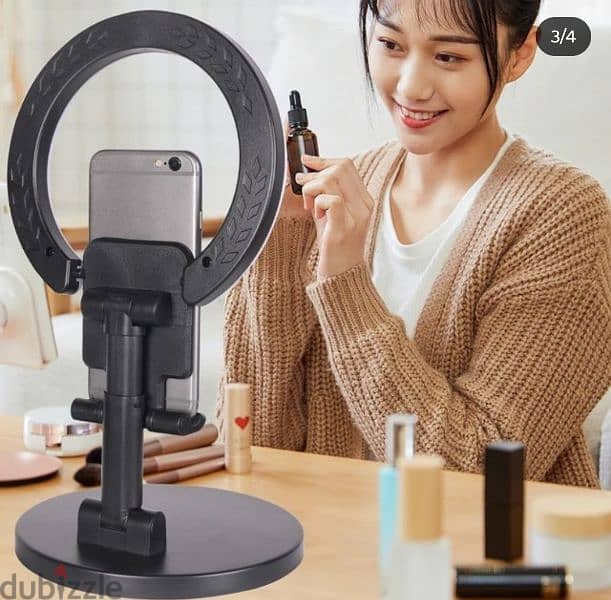 Desktop Ring Light with phone holder 1