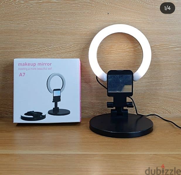 Desktop Ring Light with phone holder 3