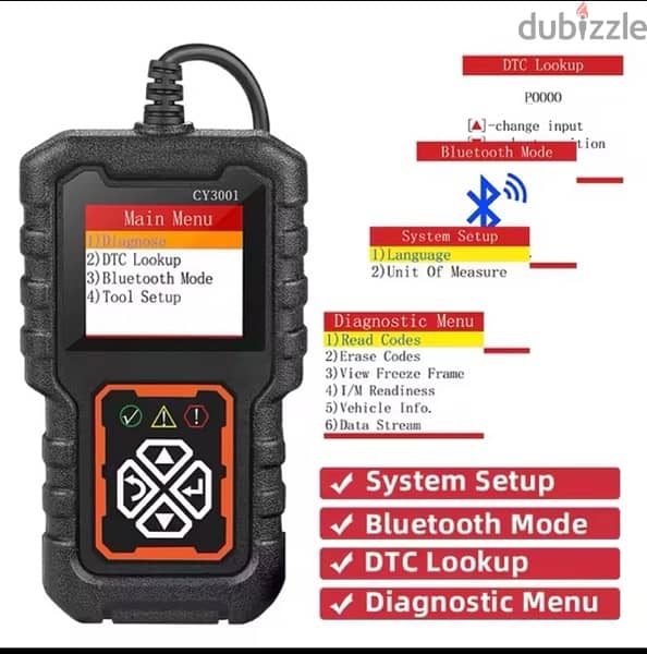 جهاز فحص أعطال السيارات CY3001 OBD 0