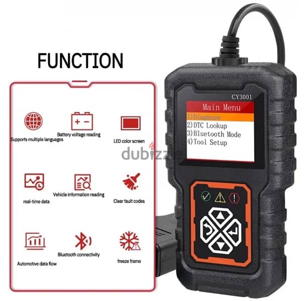 جهاز فحص أعطال السيارات CY3001 OBD 4