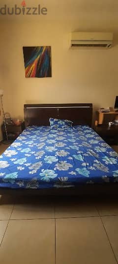 Bed set with 2 corner table and 4 door cuboard + tv stand free URGENT!