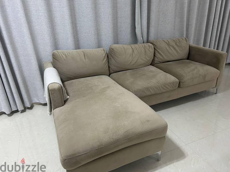 Sparingly used 3 seater lounger sofa and king sized mattress for sale 1