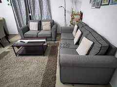 Good condition sofa setty with center table.