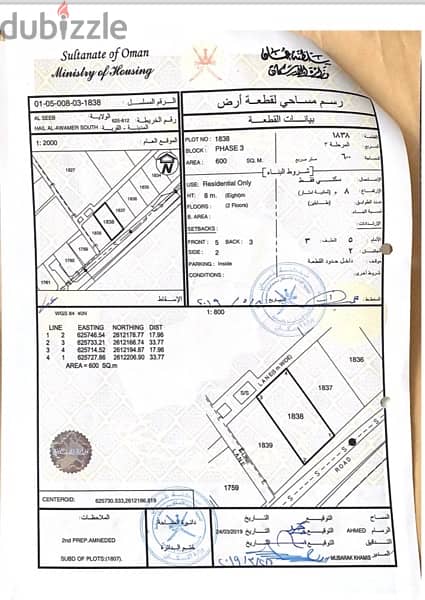 ارض سكنيه في صحار (الحيل الجنوبيه) ولاية السيب 0