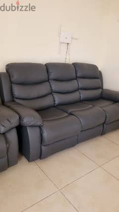 3+1+1 seater recliner leather sofa 0