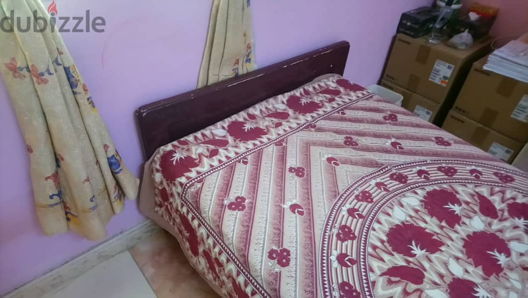 SINGLE WOODEN BED WITH MATRESS 2