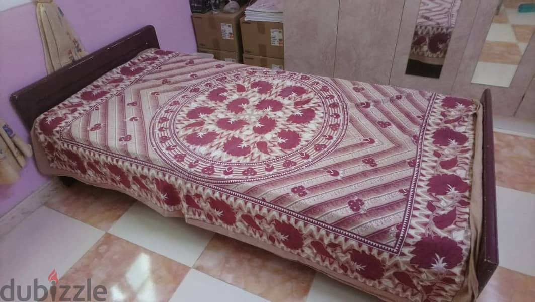 SINGLE WOODEN BED WITH MATRESS 3