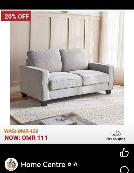 new 2 seater home center sofa perfect condition near new 1