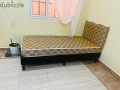 single bed with mattress