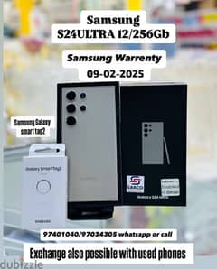 Samsung S24 ultra 12/256GB UNDER SARCO  WARRANTYwith all accessories