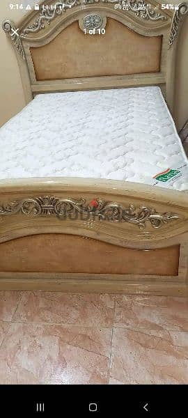 Bedset: Bedframe with Raha Mattress + 4door Close with chest drawers 1