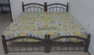 double bed with mattress