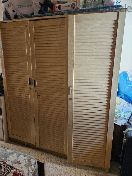 Excellent Condition Dresser and 3 door wooden cupboard for sale 1