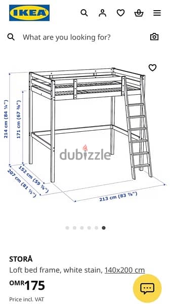 ikea loft bed 140*200 2