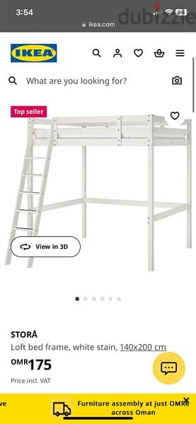 ikea loft bed 140*200 4