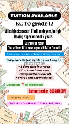 Tuition kindergarten to grade 12 affordable fee guaranteed result