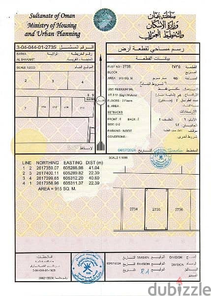 بركاء الشخاخيط جنوب ع شارع قار مساحات 915 متر وبأسعار مميزه جدا 1