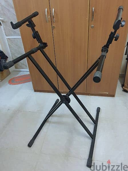 Heavy-Duty Multi-Functional Music Stand - Z Style & Portable, 2nd Tier 1