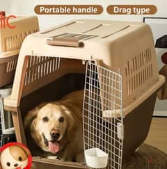 DOG TRANSPORTER / KENNEL. HEIGHT 28 INCHES. LENGTH 36 INCHES.