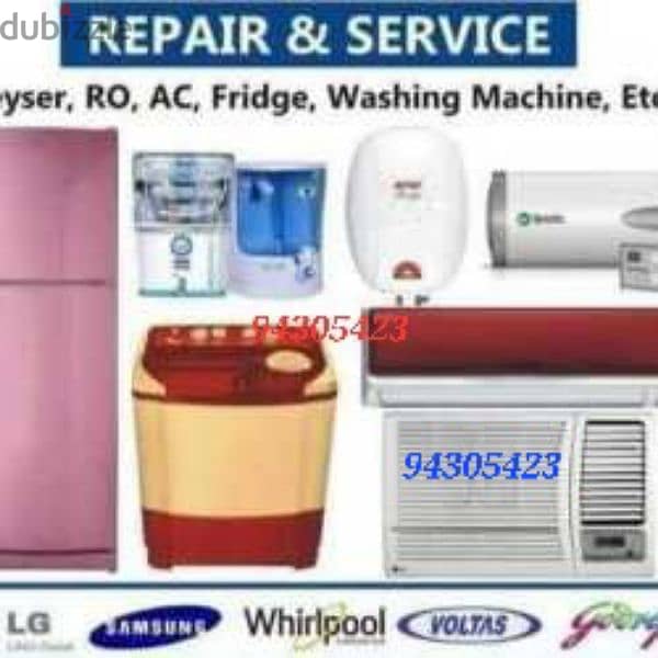 maintenance Automatic washing machine and refrigerator 0