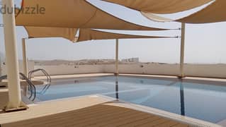 5Me12 Modern 2bhk flat for rent with sharing pool in Bousher شقة للايج