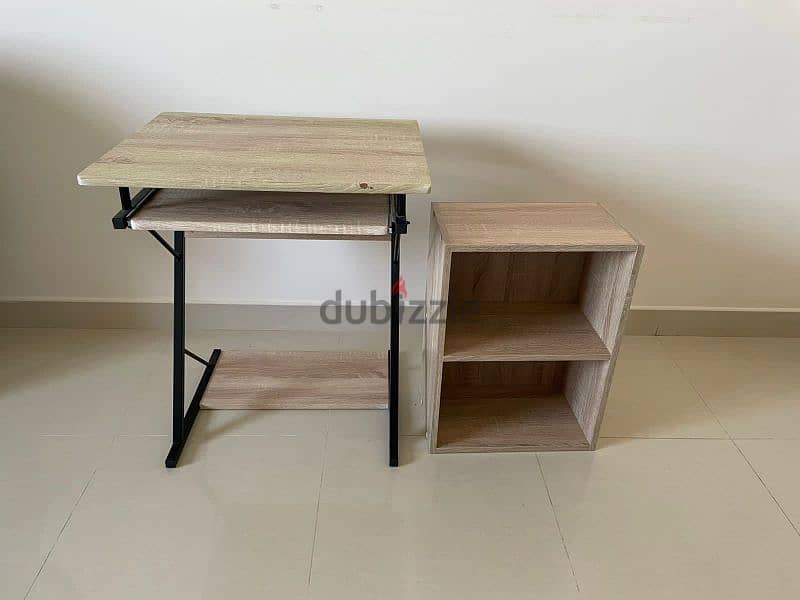 study table and book shelf set, chair 0