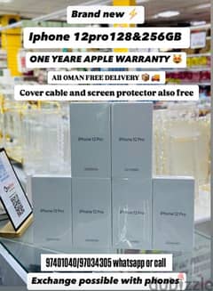 Iphone 12 pro 128GB &256GB brand new -One year Apple warranty